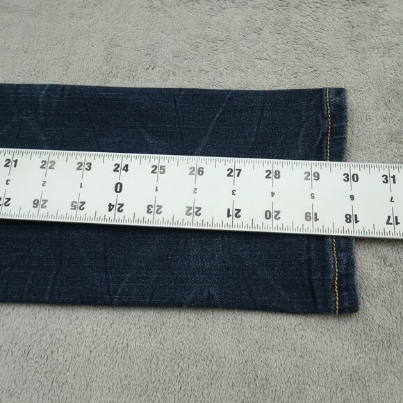 Aeropostale Jeans Womens Size 4 Short Blue Low-Rise Skinny 30" Inseam Distressed - Picture 4 of 16